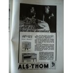Publicité ancienne alsthom - cuisine electrique - 1934 - l'illustration Publicité ancienne alsthom - cuisine electrique - 1934 - l'illustration