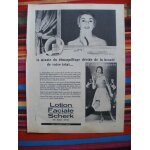 Publicit� ancienne (avril 1958) pour la lotion faciale   scherk