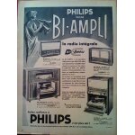 Publicite ancienne (decembre 1956) pour les radios integrales  bi - ampli   de   philips