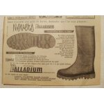 Publicit ancienne (dcembre 1957) pour les bottes nevers de palladium a argenteuil