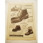 Publicit� ancienne (d�cembre 1957) pour les trois nouveaux mod�les pataugas : le n�o bloc, le balainor ...