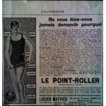 Publicite ancienne (fevrier 1929) pour l'appareil de massage   le point roller   contre la cellulite, ...