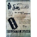 Publicite ancienne (fevrier 1939) pour les lames de rasoir   gillette bleue