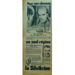 Publicite ancienne (fevrier 1956) pour la lotion anti - chute cheveux   silvikrine