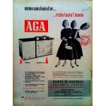 Publicite ancienne (fevrier 1957) pour la cuisiniere   aga hydrolux   des usines rosieres