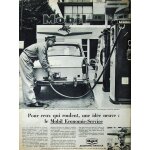 Publicite ancienne pour l'huile et le carburant du petrolier   mobil   de 1960