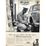 Publicite ancienne pour l'huile et le carburant du petrolier   mobil   de 1960