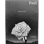 Publicit� ancienne issue d'une revue pour les bijoux piaget avec en illustration la bague  cap ferrar, ...