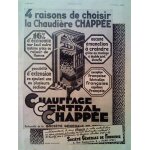 Publicite ancienne (mai 1931) pour les chaudieres chappee Publicite ancienne (mai 1931) pour les chaudieres chappee