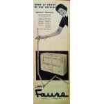 Publicite ancienne (mai 1957) pour le po�le gaziniere   faure   (a revin dans les ardennes)