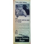 Publicite ancienne (mars 1960) pour  l' eau des carmes boyer