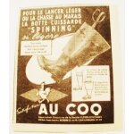 Publicit ancienne (septembre 1957) pour la botte cuissade   au coq   - socit kleber colombes, 49 rue ...