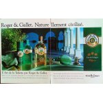 Publicit� ancienne (septembre 2004) pour l'eau de cologne   vetyver de roger et gallet