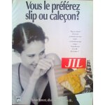 Publicit� ancienne (septembre 2004) pour les sous - v�tements hommes slip ou cale�on   jil