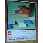 Publicit� ann�es 1950 / 1960 carreaux en gr�s c�rame villeroy & boch