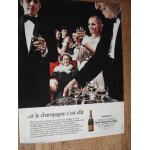Publicité années 1950 / 1960 et le champagne c'est elle veuve cliquot ponsardin reims Publicité années 1950 / 1960 et le champagne c'est elle veuve cliquot ponsardin reims