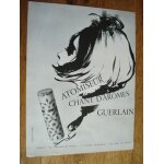 Publicit annes 1950 / 1960 parfum guerlain atomiseur illustrateur mik