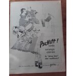 Publicit� ann�es 1950 pschitt! soda orange citron mis en bouteilles par la source perrier