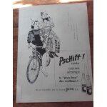 Publicit� ann�es 1950 pschitt! soda orange citron mis en bouteilles par la source perrier