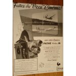 Publicit� ann�es 50 path� avion sports nautiques faites du vrai cin�ma avec votre cam�ra path�