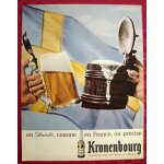 Publicit� papier de 1965 - bi�re kronenbourg