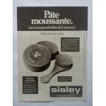 Publicit� papier ancienne (avril 1981) pour  la p�te moussante nettoyante sisley