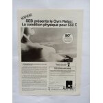 Publicit� papier ancienne (f�vrier 1981) pour l'appareil electrique de gymnastique  gym relax  de seb ...