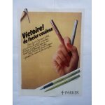 Publicit� papier ancienne (juin 1981) pour les stylos a bille et a plume  15 coronet  de parker