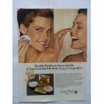 Publicit� papier ancienne (mars 1981) pour le fond de teint - poudre  double finish de lanc�me  (publicit� ...