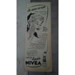 Publicit� papier: cr�me liquide niv�a, parue dans la presse en 1957