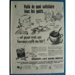 Publicit papier - nescaf & lait sucr nestl de 1956