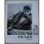 Publicit papier - parfum  amber  de prada de 2007, eddie klint mannequin