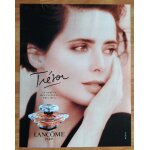 Publicit� papier - parfum  tr�sor  de lanc�me de 1991, isabella rossellini eg�rie