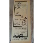 Publicité papier: solution anti - acide alka - seltzer, parue dans la presse en 1957 Publicité papier: solution anti - acide alka - seltzer, parue dans la presse en 1957