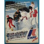 Publicité papier - vêtements k way de 1982 Publicité papier - vêtements k way de 1982