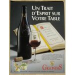 Publicit� papier - vin gigondas de 1995