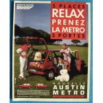Publicit� papier - voiture austin rover metro e 5 portes de 1985