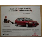 Publicit� papier - voiture honda civic de 1998