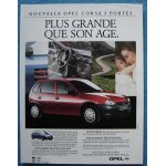 Publicit� papier - voiture opel corsa de 1993