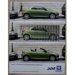 Publicit� papier - voiture peugeot 206 cabriolet de 2001