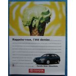 Publicit� papier - voiture toyota corolla d�sir de 1996