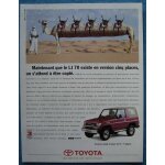 Publicit� papier - voiture toyota land cruiser l j 70 de 1993