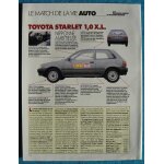 Publicité papier - voiture toyota starlet 1, 0 x l de 1991 Publicité papier - voiture toyota starlet 1, 0 x l de 1991