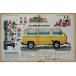 Publicit� papier - voiture volkswagen combi caravelle de 1984