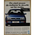 Publicit� papier - voiture volkswagen golf de 1992