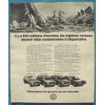 Publicit� papier - voitures volkswagen polo, golf, passat et scirocco de 1975