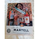 Publicit de presse authentique annes 50 / 60 cognac martell