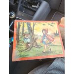 Puzzle cube bois ancien le petit chaperon rouge
