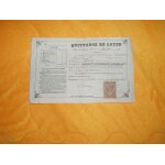 Quittance de loyer / longjumeau / annee 1887 + timbre quittances, recus et decharges