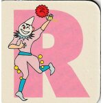 R - magnet babybel - clown - lettre